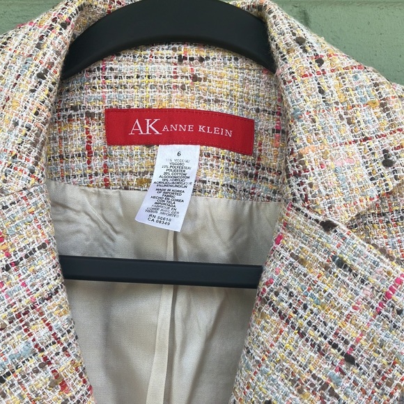Vintage Anne Klien tweed multi-colored blazer - Picture 3 of 8